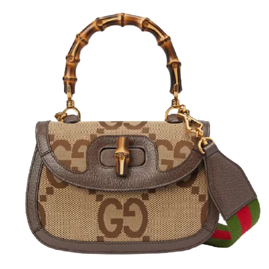 Túi Gucci Small Jumbo GG With Bamboo Caramel 675797-UKMDT-2570 Túi Gucci Small Jumbo GG With Bamboo Caramel 675797-UKMDT-2570