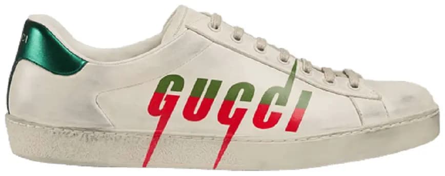 Giày Gucci Ace 'Blade Distressed White' 576137-A38V0-9090 Giày Gucci Ace 'Blade Distressed White' 576137-A38V0-9090