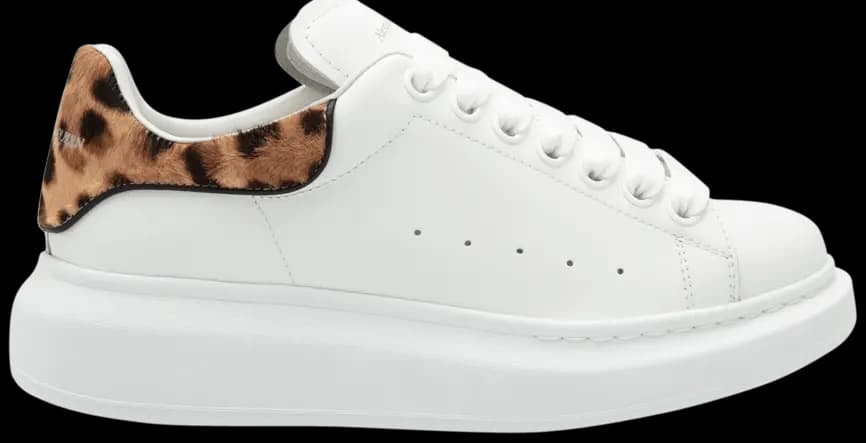 Giày Alexander McQueen Wmns Oversized Sneaker 'White Leopard' 586407-WHWKM-9369 Giày Alexander McQueen Wmns Oversized Sneaker 'White Leopard' 586407-WHWKM-9369