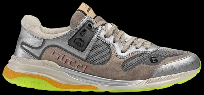 Giày Gucci Ultrapace Silver Metallic 587242-HQK20-8166 Giày Gucci Ultrapace Silver Metallic 587242-HQK20-8166