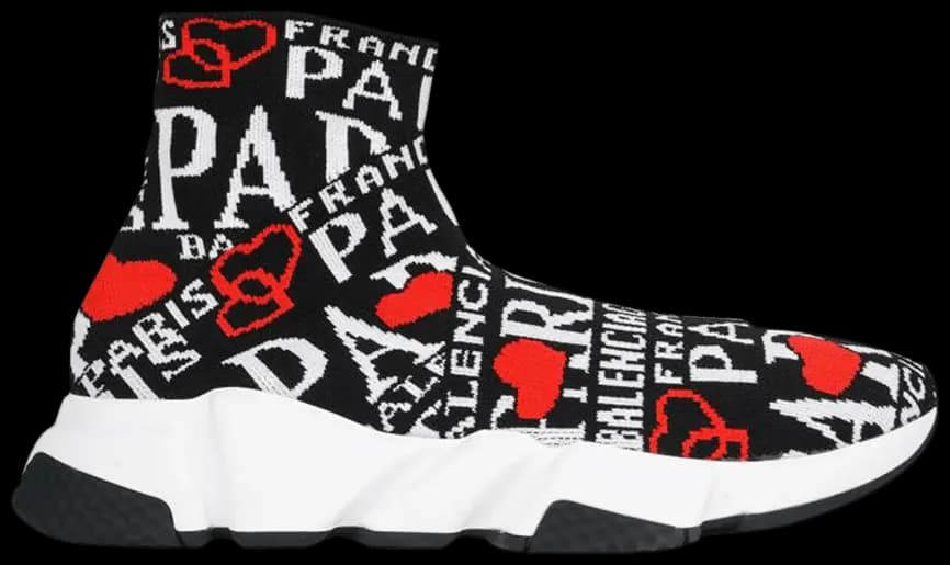 Giày Balenciaga Speed Trainer 'Paris Logo' 593617-W1791-1037 Giày Balenciaga Speed Trainer 'Paris Logo' 593617-W1791-1037