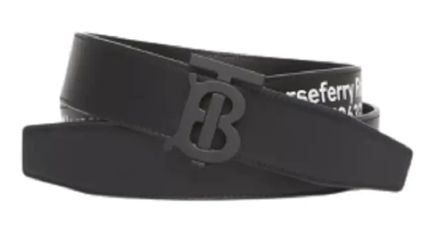 Thắt Lưng Burberry Coordinates Print Leather Belt Black Thắt Lưng Burberry Coordinates Print Leather Belt Black