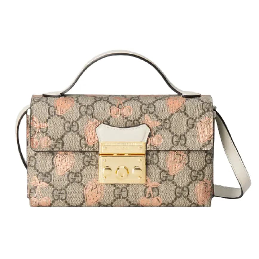 Túi Gucci Padlock Berry Print Mini GG Supreme 652683-UM6AG-8295 Túi Gucci Padlock Berry Print Mini GG Supreme 652683-UM6AG-8295