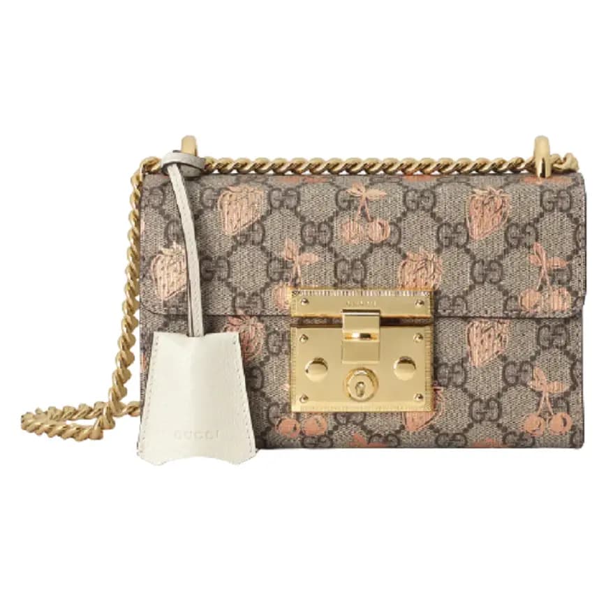 Túi Gucci Padlock Small Berry Shoulder GG Supreme Canvas 409487-UM6AG-8295 Túi Gucci Padlock Small Berry Shoulder GG Supreme Canvas 409487-UM6AG-8295