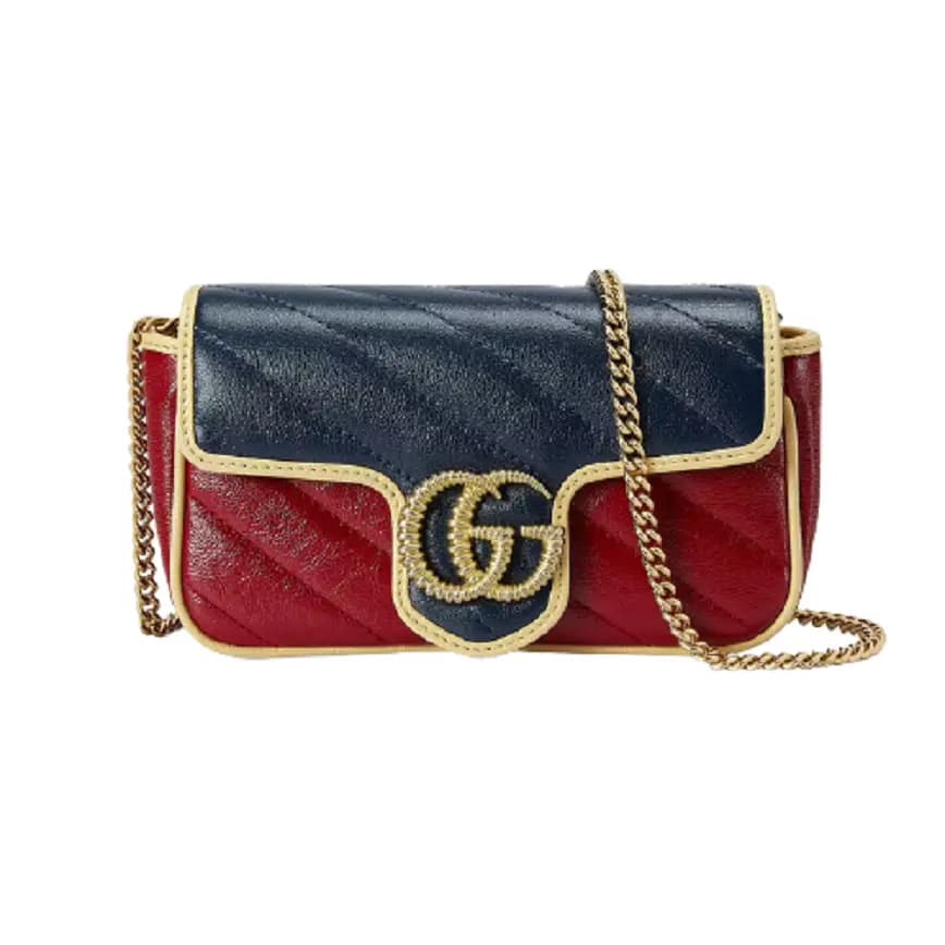 Túi Gucci GG Marmont 'Blue Dark Red' Leather 574969-1X5DG-4179 Túi Gucci GG Marmont 'Blue Dark Red' Leather 574969-1X5DG-4179