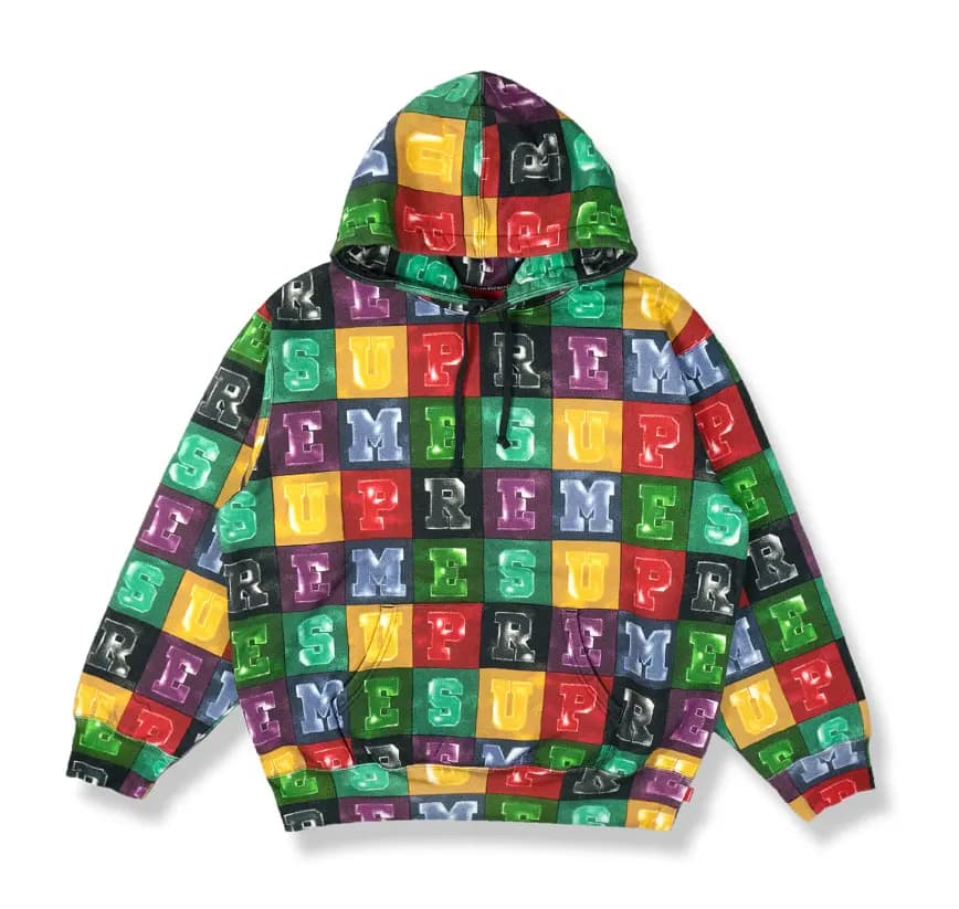 Áo Supreme Blocks Hooded Sweatshirt Multicolor SUP-BLHSMC Áo Supreme Blocks Hooded Sweatshirt Multicolor SUP-BLHSMC