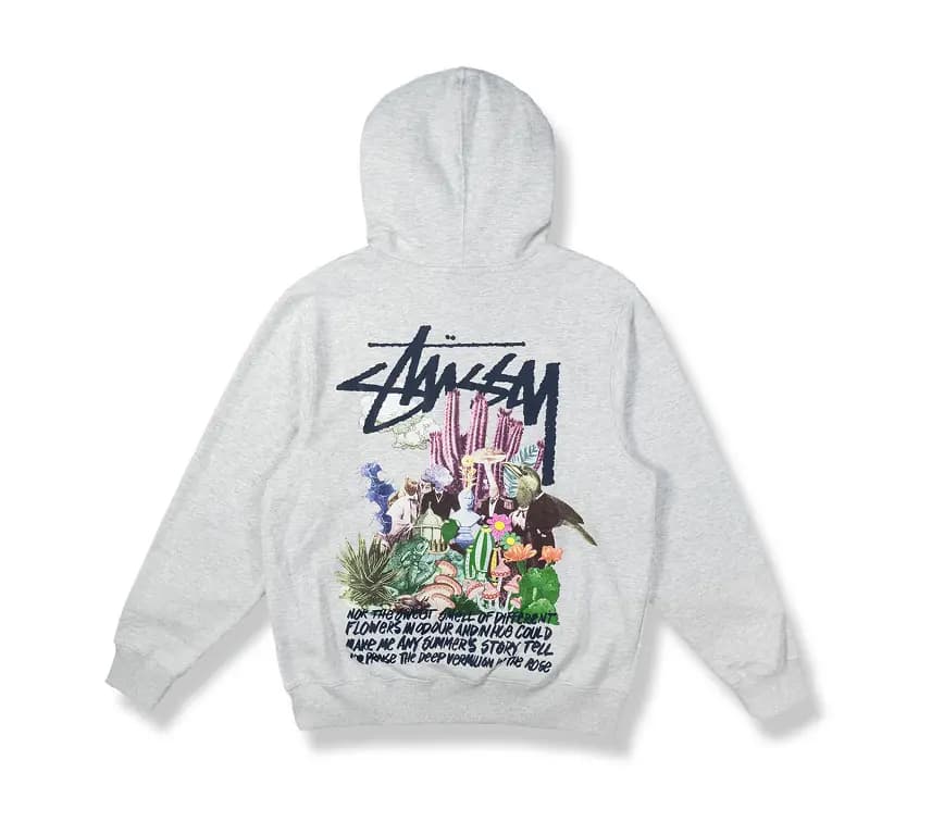 Áo Stussy Spychedelic Hood Ash Heather 32916952252512 Áo Stussy Spychedelic Hood Ash Heather 32916952252512