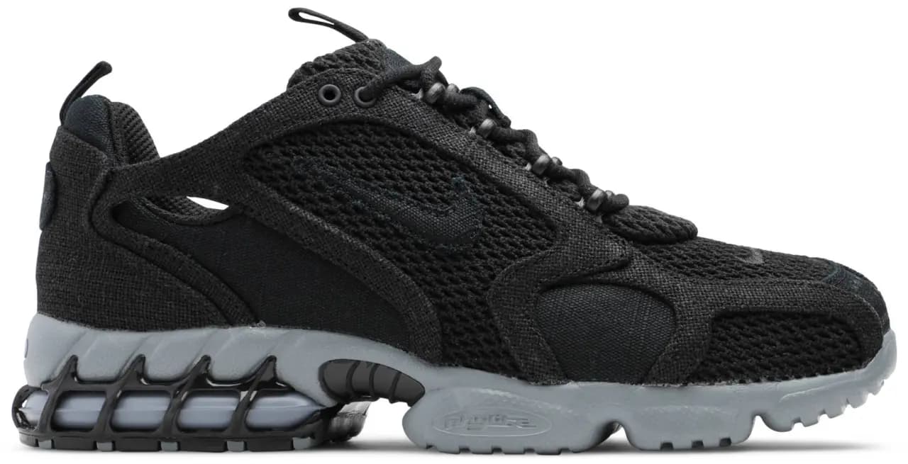 Giày Nike Stussy x Air Zoom Spiridon Caged 2 'Black Cool Grey' CQ5486-001 Giày Nike Stussy x Air Zoom Spiridon Caged 2 'Black Cool Grey' CQ5486-001