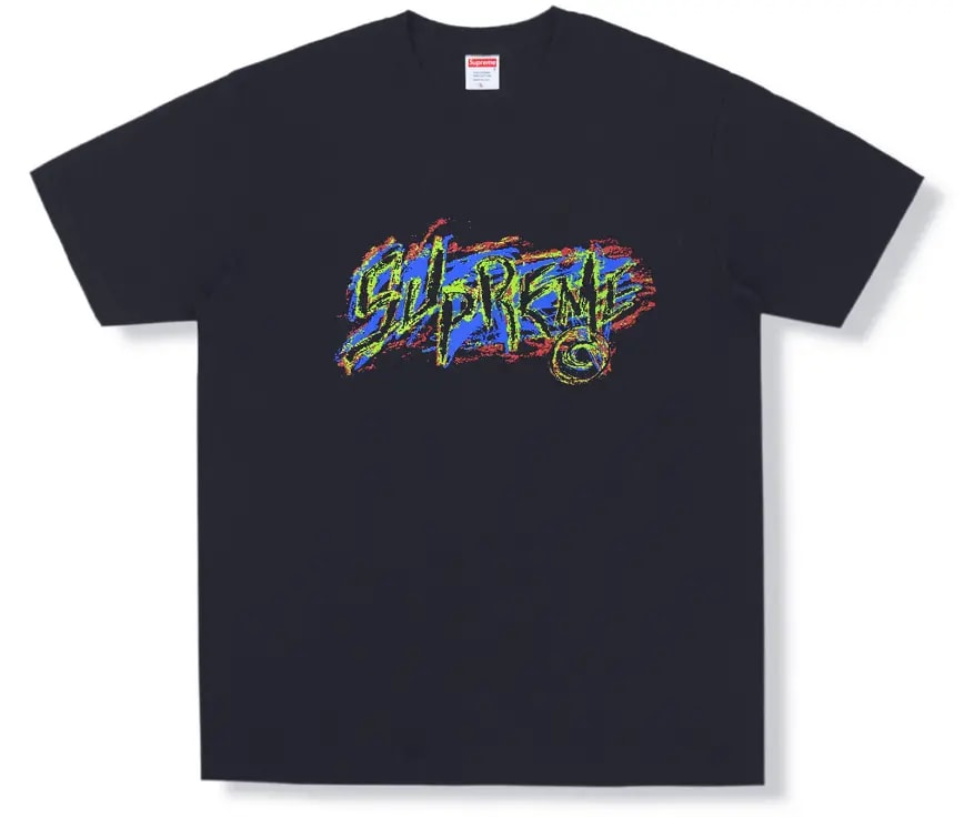 Áo Supreme Scratch Navy Tee — kich-thuoc: M Áo Supreme Scratch Navy Tee — kich-thuoc: M
