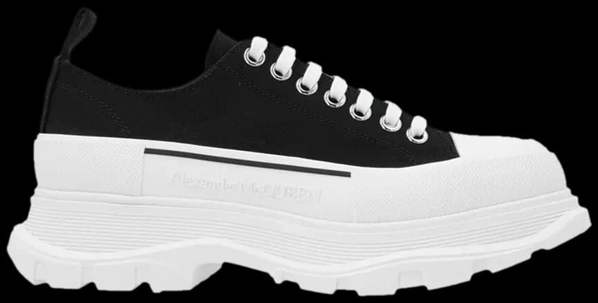 Giày Alexander McQueen Tread Slick Lace Up 'Black White' 604257-W4MV2-1070 Giày Alexander McQueen Tread Slick Lace Up 'Black White' 604257-W4MV2-1070