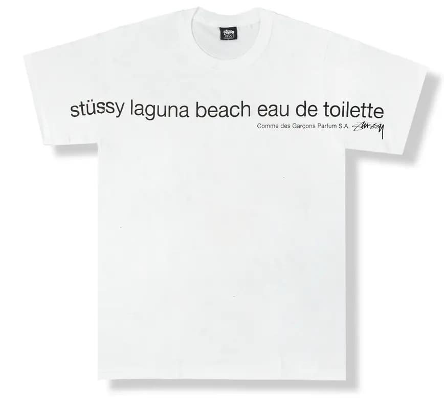 Áo Stussy x CDG Laguna Beach T-Shirt White SY-XCLBTWH Áo Stussy x CDG Laguna Beach T-Shirt White SY-XCLBTWH