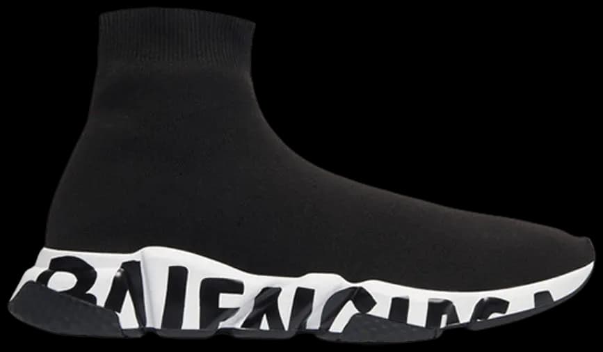 Giày Balenciaga Speed Trainer 'Graffiti Black White' 605972-W05GE-1015 Giày Balenciaga Speed Trainer 'Graffiti Black White' 605972-W05GE-1015