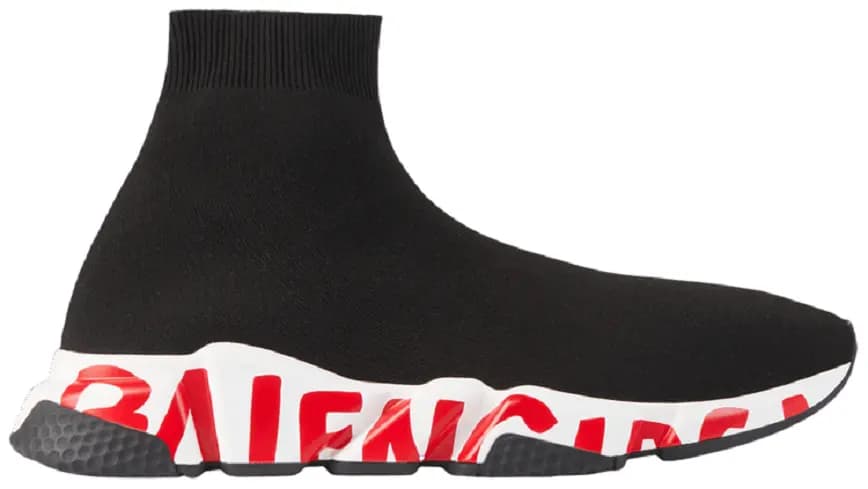 Giày Balenciaga Speed Trainer 'Graffiti Black Red' 605972 W05GE 1095 Giày Balenciaga Speed Trainer 'Graffiti Black Red' 605972 W05GE 1095