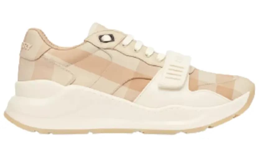 Giày Burberry Check Cotton Sneakers 'Soft Fawn' 80539911 Giày Burberry Check Cotton Sneakers 'Soft Fawn' 80539911