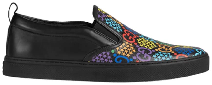 Giày Gucci GG Supreme Slip-On 'Psychedelic And Black' 610080-H2010-1101 Giày Gucci GG Supreme Slip-On 'Psychedelic And Black' 610080-H2010-1101