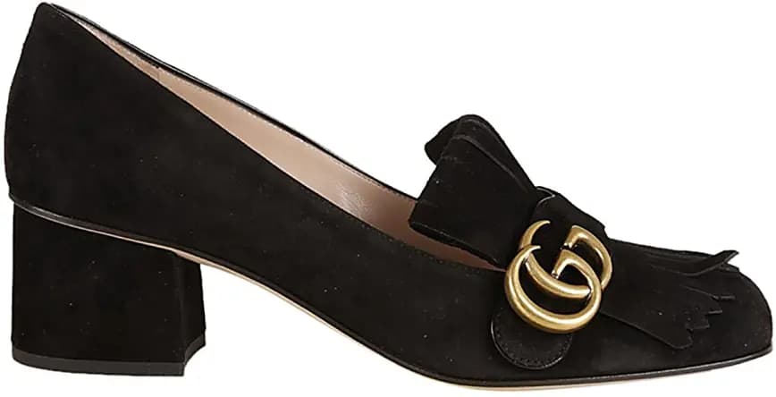 Giày Gucci Leather Mid-Heel Pump 408208-C2000-1000 Giày Gucci Leather Mid-Heel Pump 408208-C2000-1000