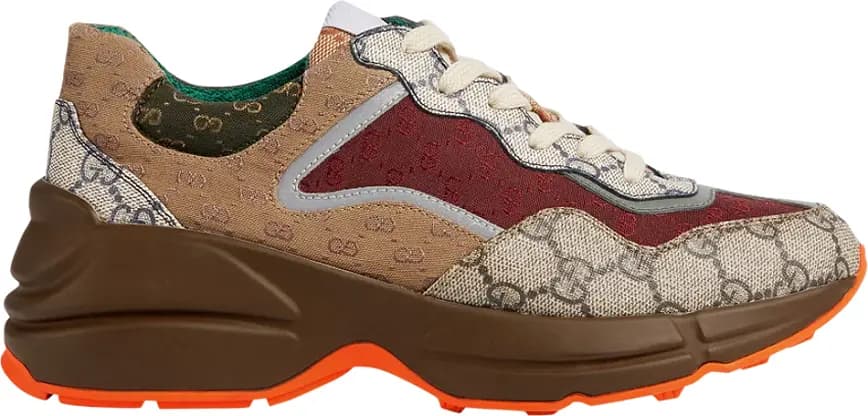 Giày Gucci Wmns GG Rhyton 'Beige Brick Red' 620185-99WG0-6060 Giày Gucci Wmns GG Rhyton 'Beige Brick Red' 620185-99WG0-6060