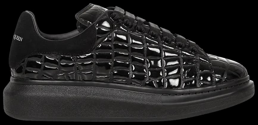 Giày Alexander McQueen Oversized Sneaker 'Black Crocodile' 625173-W4MU1-1000 Giày Alexander McQueen Oversized Sneaker 'Black Crocodile' 625173-W4MU1-1000