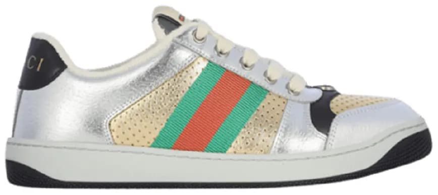 Giày Gucci Wmns Screener 'Silver Gold' 627833-1TR20-8162 Giày Gucci Wmns Screener 'Silver Gold' 627833-1TR20-8162