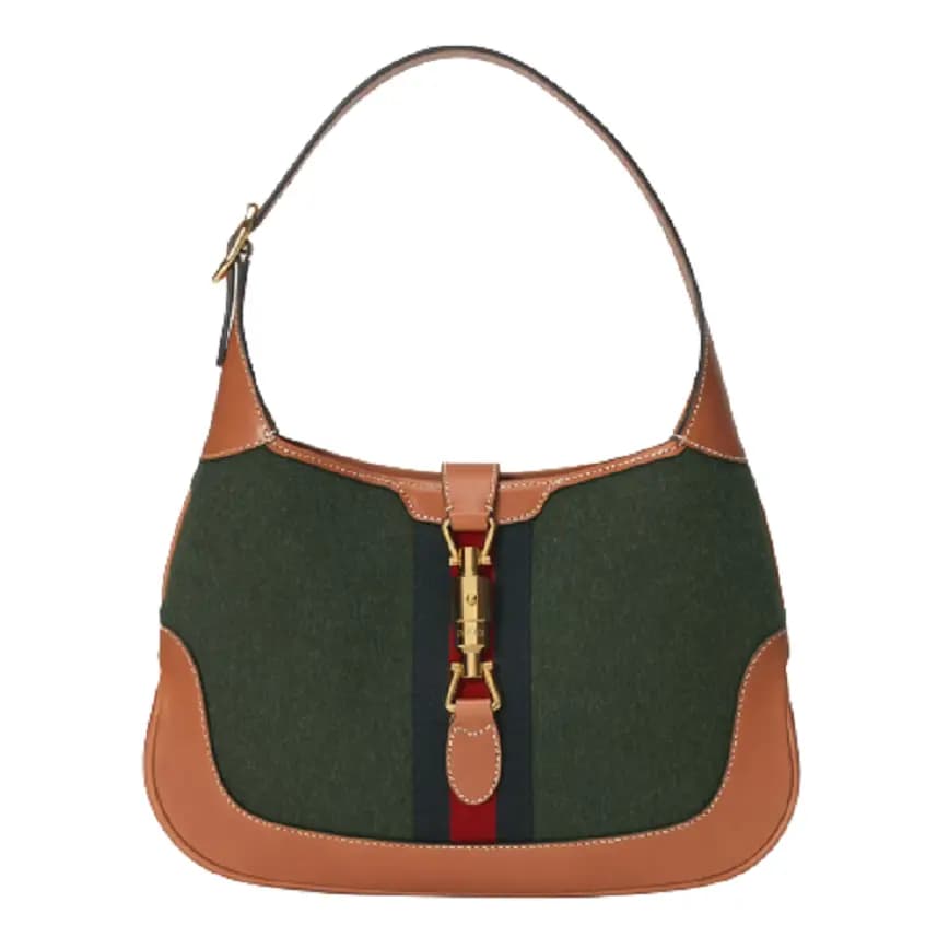 Túi Gucci Jackie 1961 Small Shoulder Bag Dark Green Fabric 636706-HS3KG-3382 Túi Gucci Jackie 1961 Small Shoulder Bag Dark Green Fabric 636706-HS3KG-3382