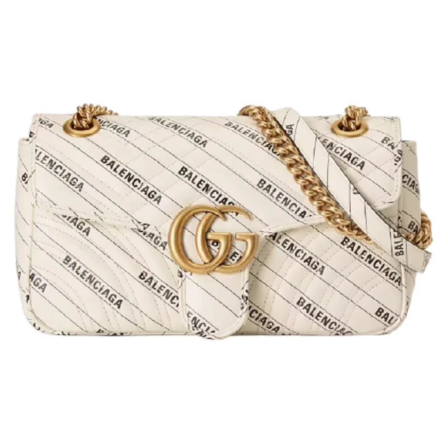 Túi Gucci The Hacker Project Smlall GG Marmont White Leather 443497-UK5AT-9099 Túi Gucci The Hacker Project Smlall GG Marmont White Leather 443497-UK5AT-9099