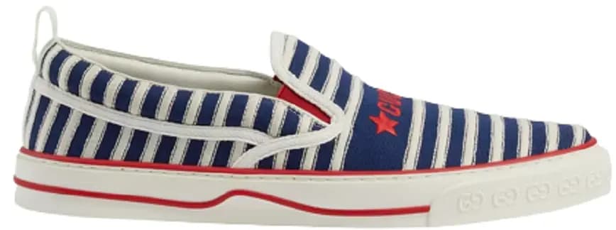 Giày Gucci Nam Slip On Tennis 1977 'Off White And Blue' 6434899ARX04260 Giày Gucci Nam Slip On Tennis 1977 'Off White And Blue' 6434899ARX04260