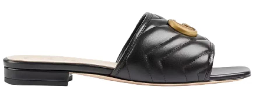 Giày Gucci Women's Slide with Double G 646169-BKO60-1000 Giày Gucci Women's Slide with Double G 646169-BKO60-1000