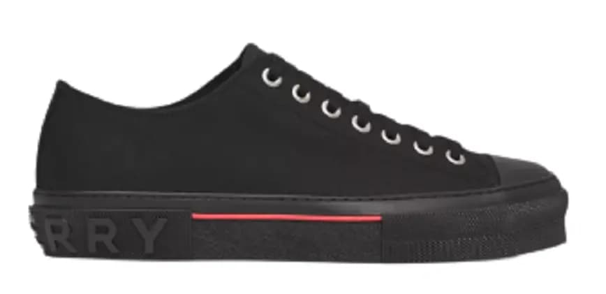 Giày Burberry Logo Detail Cotton 'Black' 80523421 Giày Burberry Logo Detail Cotton 'Black' 80523421