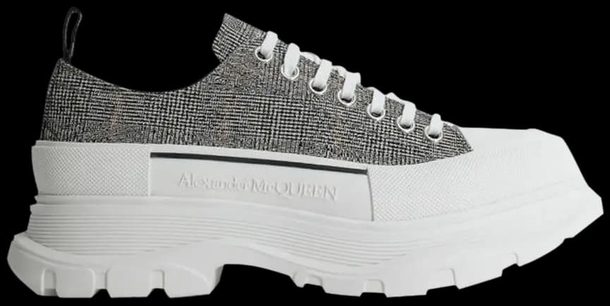 Giày Alexander McQueen Tread Slick Lace Up 'Black White' 652757-W4PE1-1071 Giày Alexander McQueen Tread Slick Lace Up 'Black White' 652757-W4PE1-1071