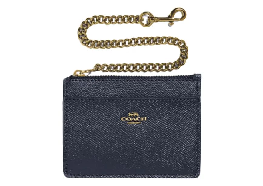 Ví Coach Chain Card Case Midnight Navy 76539 Ví Coach Chain Card Case Midnight Navy 76539
