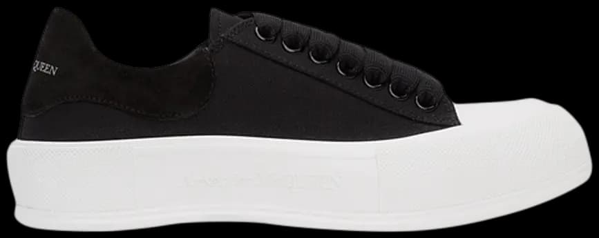 Giày Alexander McQueen Deck Plimsoll Low 'Black White' 654594-W4MV7-1070 Giày Alexander McQueen Deck Plimsoll Low 'Black White' 654594-W4MV7-1070
