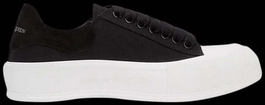 Giày Alexander McQueen Deck Plimsoll Low 'Black White' 654594-W4MV7-1070 — kich-thuoc: lien-he-order Giày Alexander McQueen Deck Plimsoll Low 'Black White' 654594-W4MV7-1070 — kich-thuoc: lien-he-order