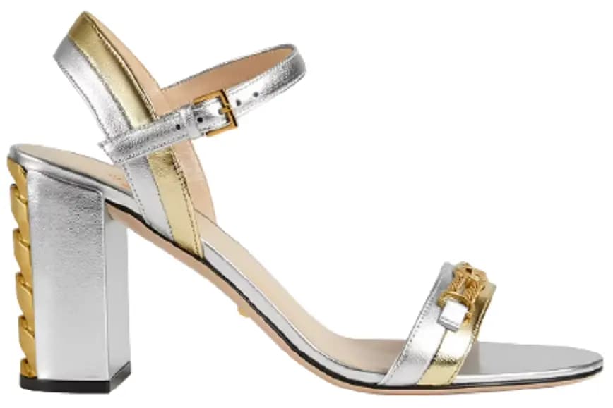 Giày Gucci Women's Sandal with Chain 655408-B8B20-8064 Giày Gucci Women's Sandal with Chain 655408-B8B20-8064