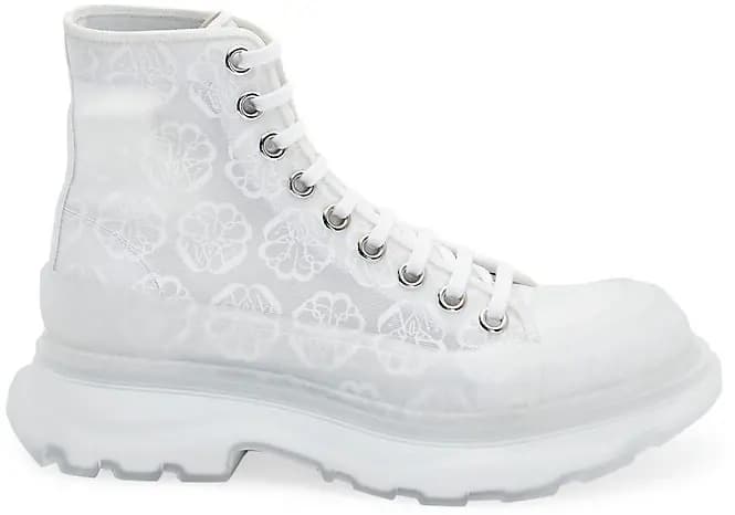Giày Alexander McQueen Tread Slick Transparent Lace-Up Boots 658086-W4Q32-9337 Giày Alexander McQueen Tread Slick Transparent Lace-Up Boots 658086-W4Q32-9337
