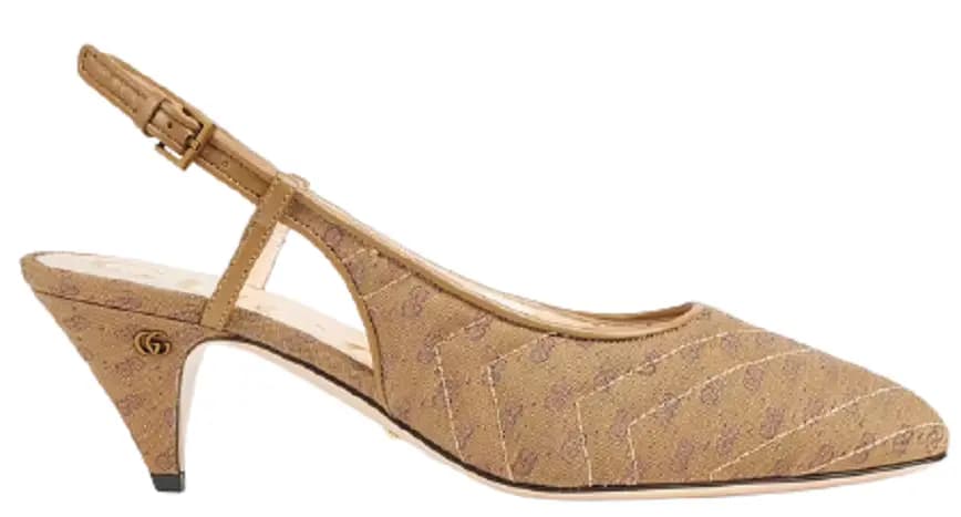 Giày Gucci Women's Sling Back with Mini Double G 658280-99WO0-2621 Giày Gucci Women's Sling Back with Mini Double G 658280-99WO0-2621
