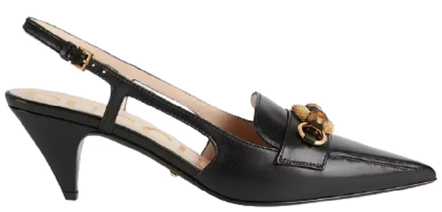 Giày Gucci Women's Pump with Bamboo Horsebit 658818-C9D00-1000 Giày Gucci Women's Pump with Bamboo Horsebit 658818-C9D00-1000