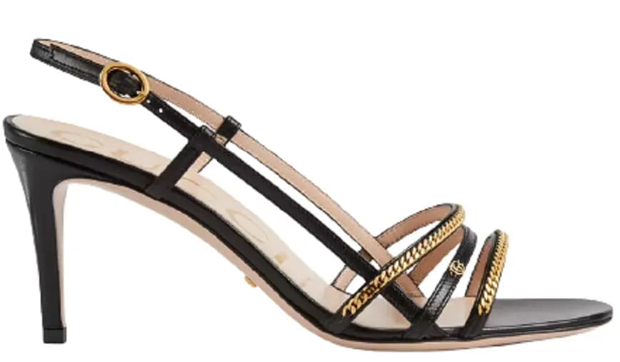 Giày Gucci Women's Sandal with Chains 659196-C9D00-1000 Giày Gucci Women's Sandal with Chains 659196-C9D00-1000