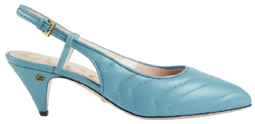 Giày Gucci Women's Matelassé Sling Back 659471-BKO00-4514 Giày Gucci Women's Matelassé Sling Back 659471-BKO00-4514