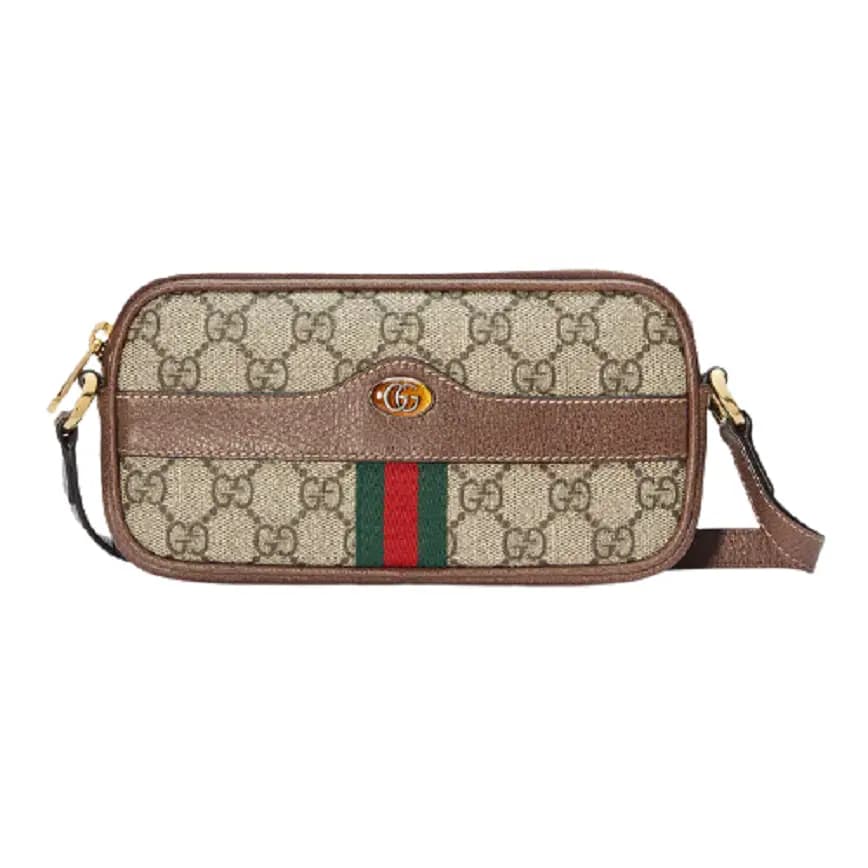 Túi Gucci Ophidia GG Mini Beige And Brown Leather 598664-96IWS-8745 Túi Gucci Ophidia GG Mini Beige And Brown Leather 598664-96IWS-8745