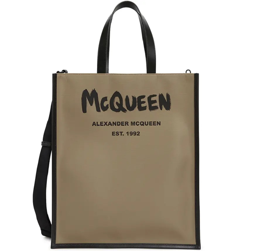 Túi Alexander Mcqueen Graffiti Logo 'Beige' 668591-1AAHI-9581 — kich-thuoc: 34-5x40x11-cm Túi Alexander Mcqueen Graffiti Logo 'Beige' 668591-1AAHI-9581 — kich-thuoc: 34-5x40x11-cm