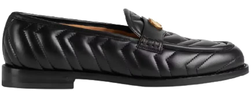 Giày Gucci Men's Matelassé Loafer with Double G 673814-BKO60-1000 Giày Gucci Men's Matelassé Loafer with Double G 673814-BKO60-1000