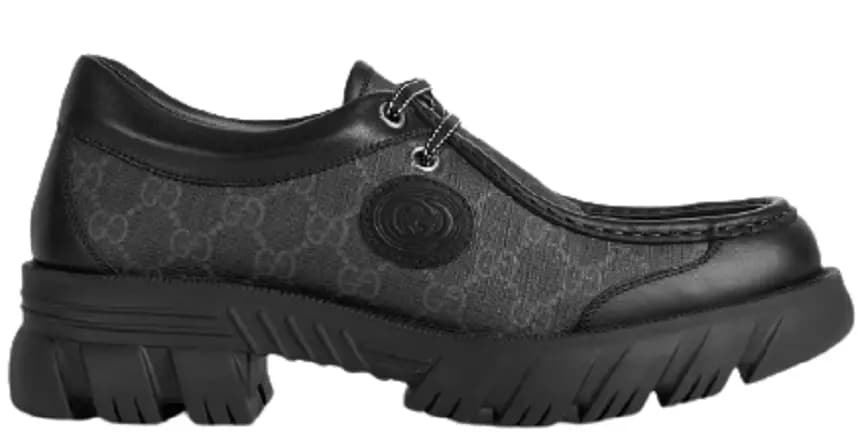 Giày Gucci Men's Lace-up with Interlocking G 674367-96GD0-1000 Giày Gucci Men's Lace-up with Interlocking G 674367-96GD0-1000