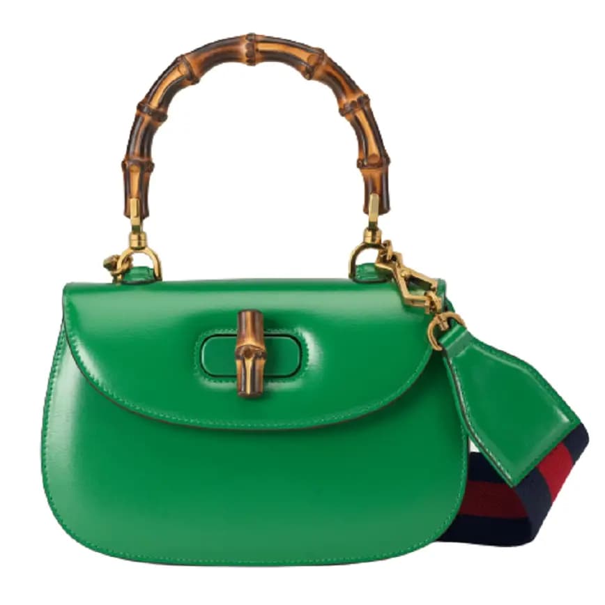Túi Gucci Small Top Handle Bag With Bamboo Green Leather 675797-10ODT-3384 Túi Gucci Small Top Handle Bag With Bamboo Green Leather 675797-10ODT-3384