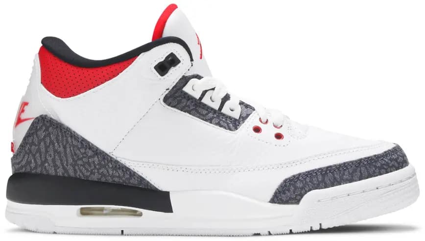 Giày Nike Air Jordan 3 Retro Denim SE GS 'Fire Red' CZ6634-100 Giày Nike Air Jordan 3 Retro Denim SE GS 'Fire Red' CZ6634-100
