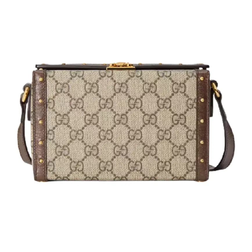 Túi Gucci GG Mini Beige And Brown Leather 678460-HUHEG-8358 Túi Gucci GG Mini Beige And Brown Leather 678460-HUHEG-8358