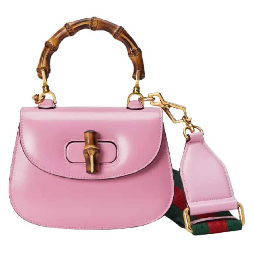 Túi Gucci Mini Top Handle With Bamboo Pink Leather 686864-10ODT-5467 Túi Gucci Mini Top Handle With Bamboo Pink Leather 686864-10ODT-5467
