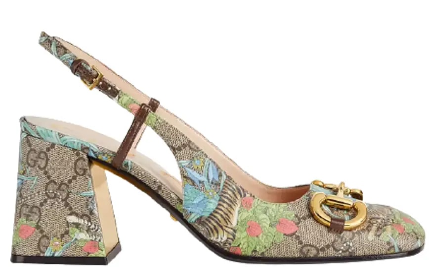 Giày Gucci Tiger Women's Mid-heel Slingback 687580-UUA10-8471 — kich-thuoc: 34 Giày Gucci Tiger Women's Mid-heel Slingback 687580-UUA10-8471 — kich-thuoc: 34