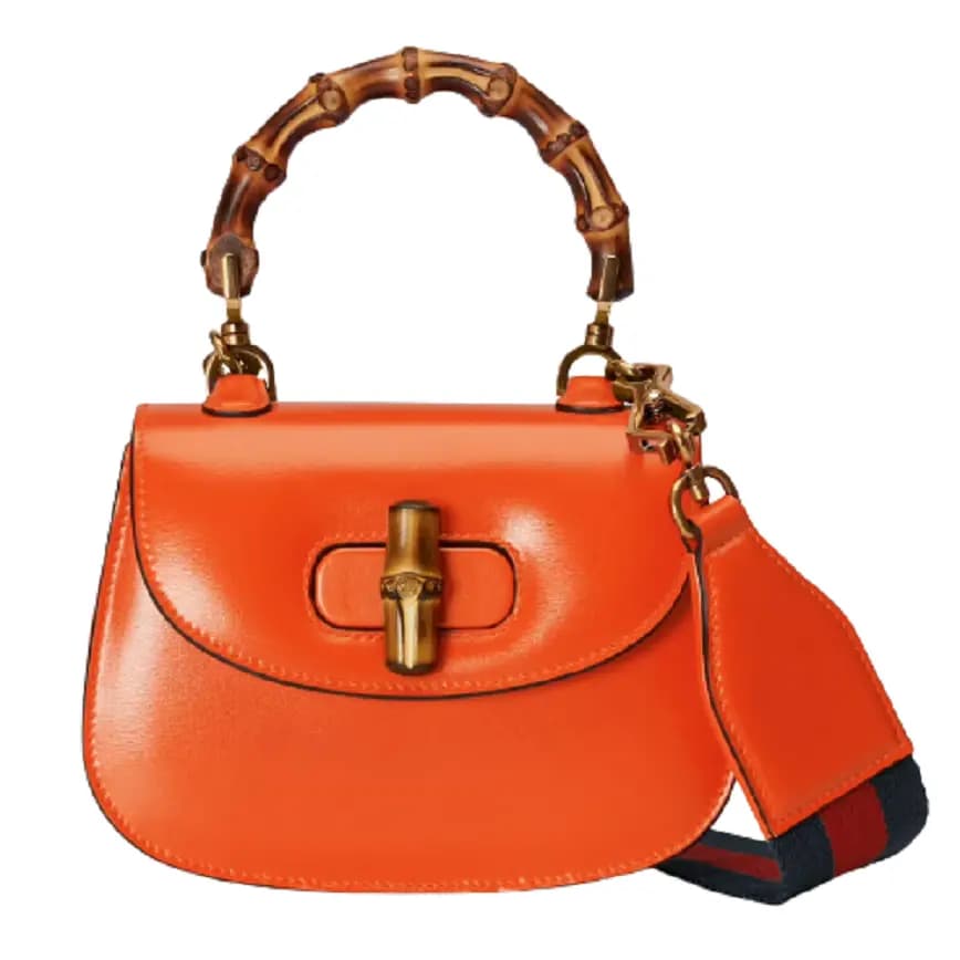 Túi Gucci Mini Top Handle With Bamboo Orange Leather 686864-10ODT-7768 Túi Gucci Mini Top Handle With Bamboo Orange Leather 686864-10ODT-7768