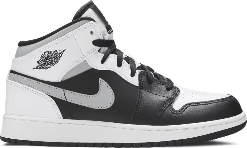 Giày Nike Air Jordan 1 Mid GS 'White Shadow' 554725-073 Giày Nike Air Jordan 1 Mid GS 'White Shadow' 554725-073