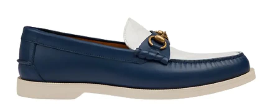 Giày Gucci Loafer with Horsebit Navy Blue 695049-UPG50-4890 Giày Gucci Loafer with Horsebit Navy Blue 695049-UPG50-4890
